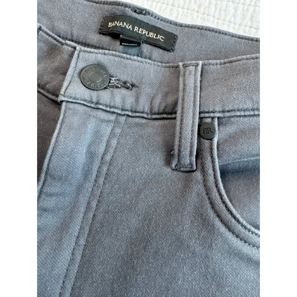 Banana Republic Mens Mid-Rise Casual Soft Pants 32WX30L Grey Stretchy - Picture 7 of 9